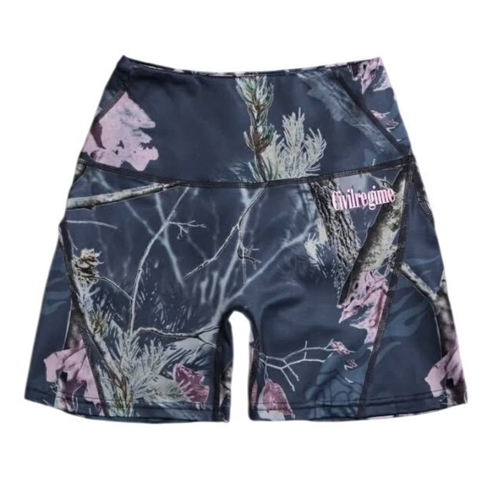 Civil Regime Bankai Camo Nahstia Energy Shorts Pink Black High Waist Large NEW